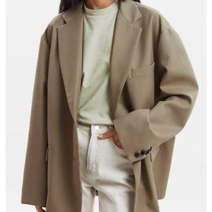 FRANKIE OVERSIZED BOYFRIEND BLAZER - DESERT TAUPE